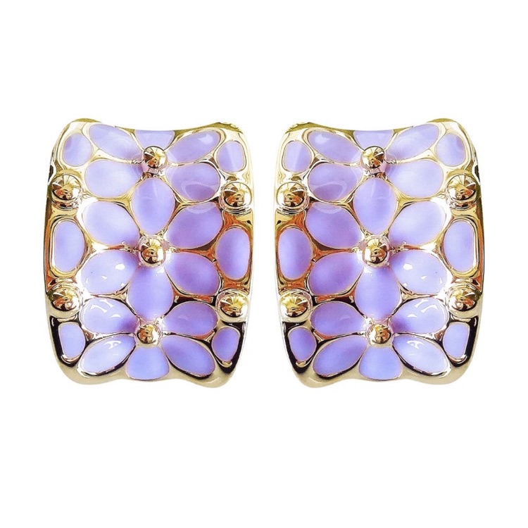 Delight Enamel Cuff Hoop Earrings